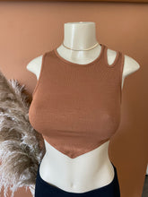 Load image into Gallery viewer, Rust Ribbed Crop Top
