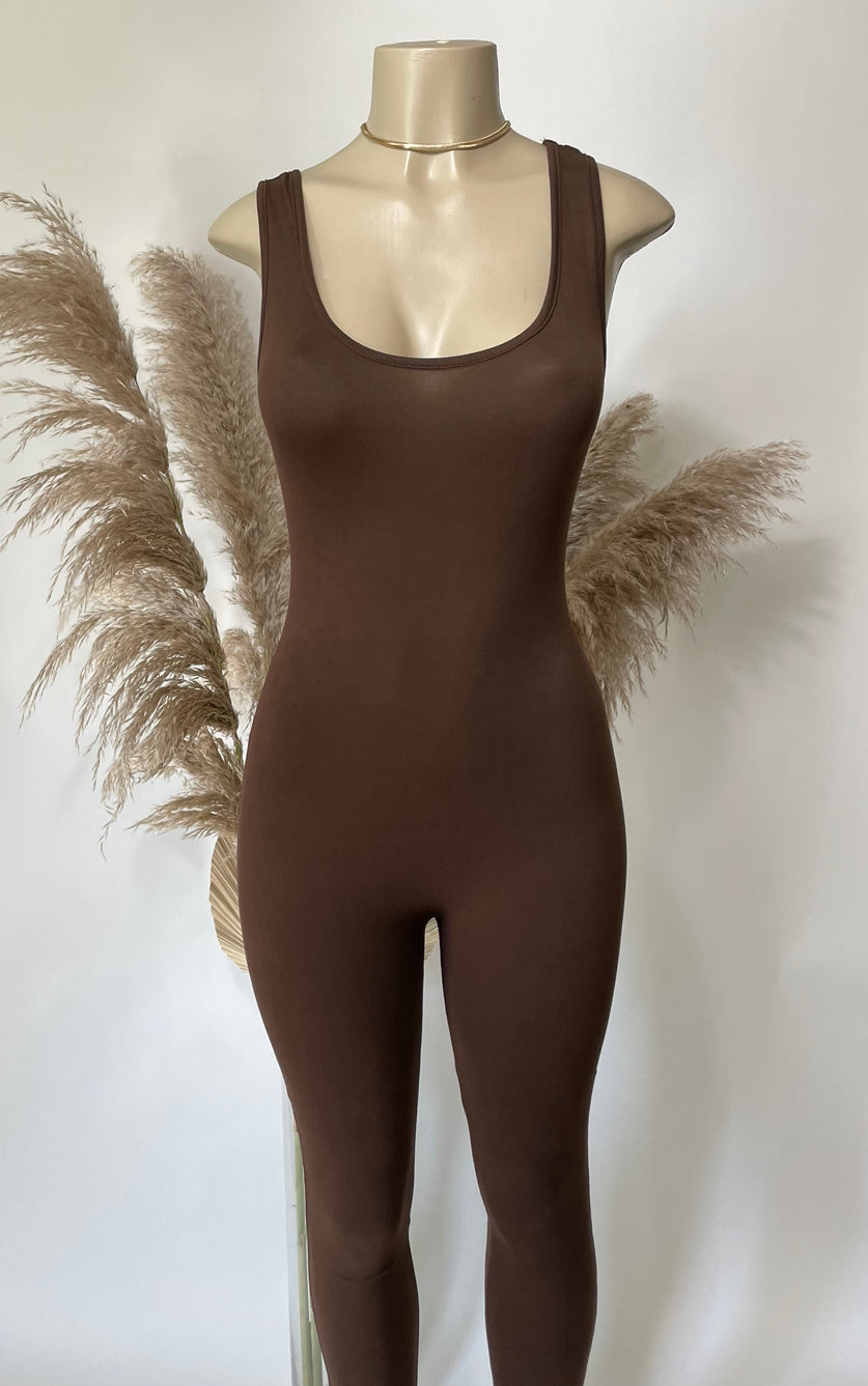 Mocha Jump Suit Set